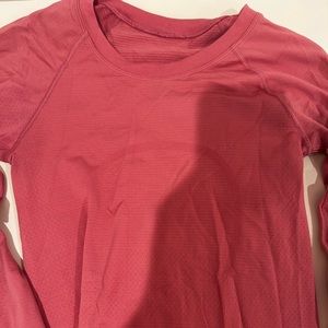 LULULEMON LONG SLEEVE SWIFTLY TECH PINK BLOSSOM SIZE 2
